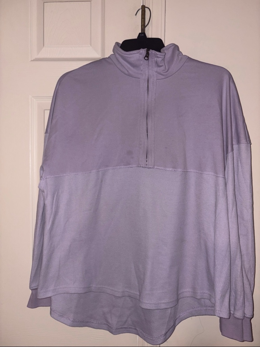 Lilac Half-Zip Pullover Sweatshirt